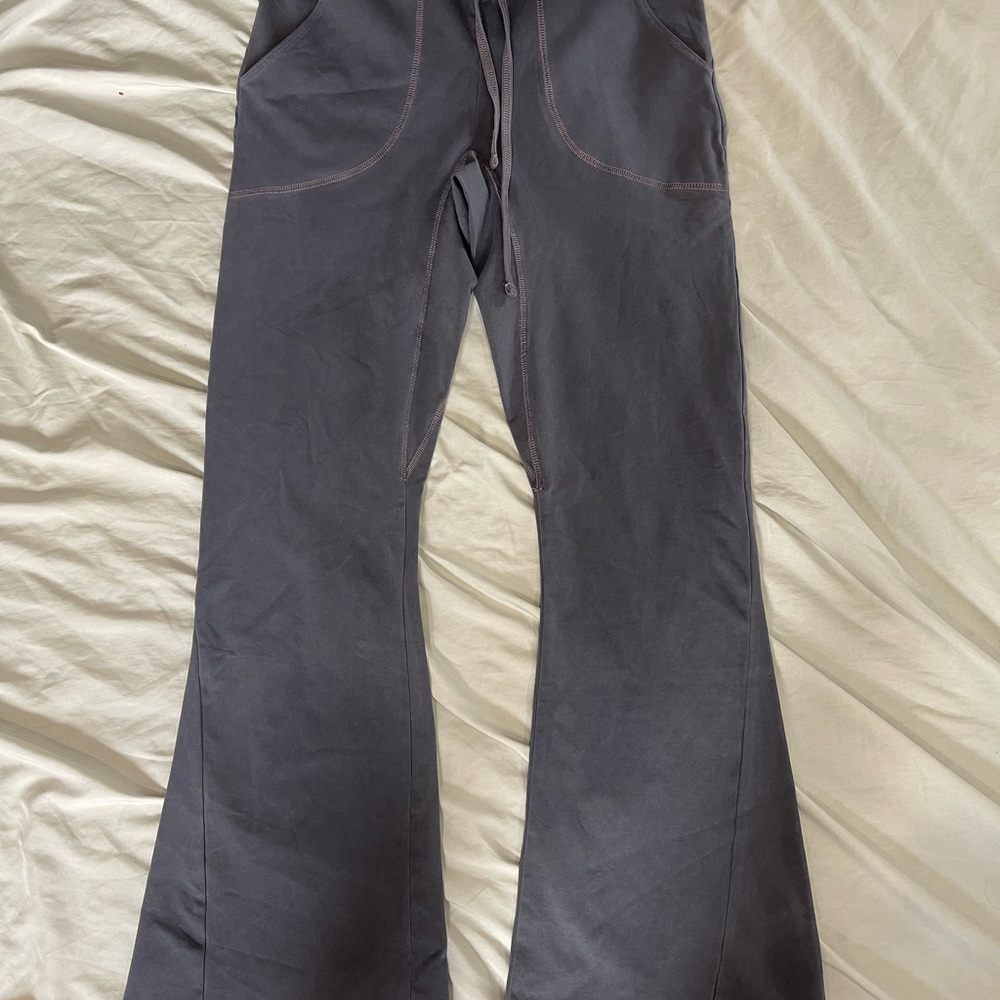 FP Movement by Free People Charcoal Gray Wide Leg Pants